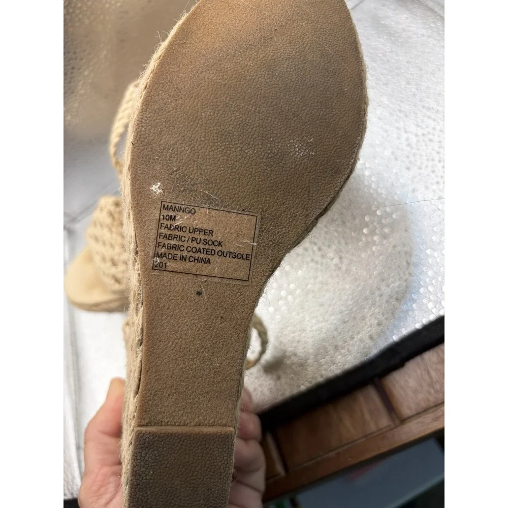 Steve Madden High Wedge Espadrilles Manngo in Natural/Ivory  Size 10